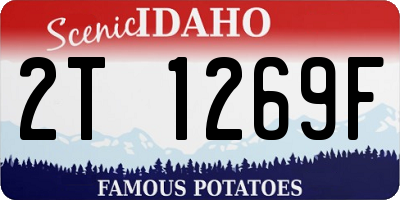 ID license plate 2T1269F