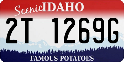ID license plate 2T1269G