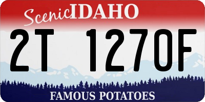 ID license plate 2T1270F
