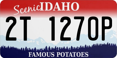 ID license plate 2T1270P