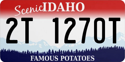ID license plate 2T1270T