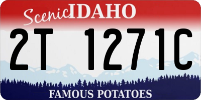 ID license plate 2T1271C