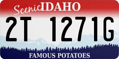 ID license plate 2T1271G