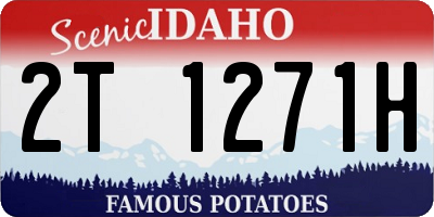 ID license plate 2T1271H