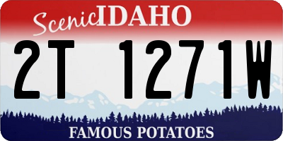 ID license plate 2T1271W