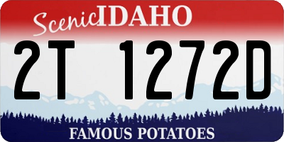 ID license plate 2T1272D