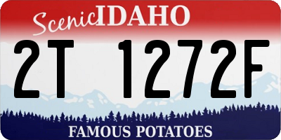 ID license plate 2T1272F