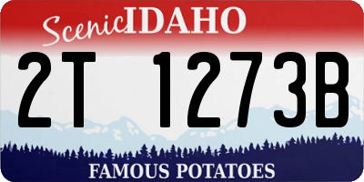ID license plate 2T1273B