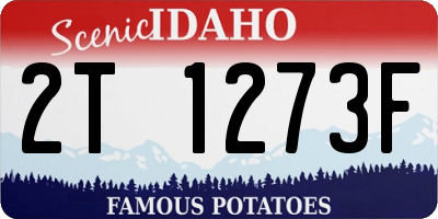 ID license plate 2T1273F