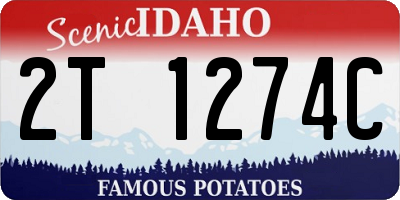 ID license plate 2T1274C
