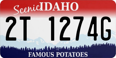 ID license plate 2T1274G