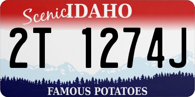 ID license plate 2T1274J