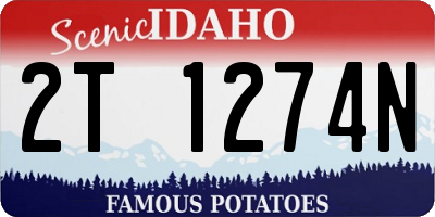 ID license plate 2T1274N
