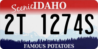 ID license plate 2T1274S