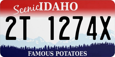ID license plate 2T1274X