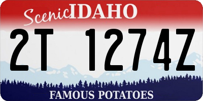 ID license plate 2T1274Z