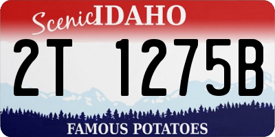 ID license plate 2T1275B