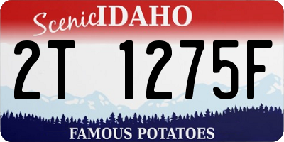 ID license plate 2T1275F