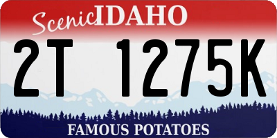 ID license plate 2T1275K