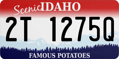 ID license plate 2T1275Q