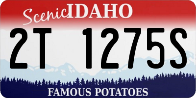 ID license plate 2T1275S