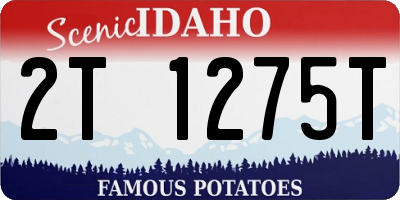 ID license plate 2T1275T