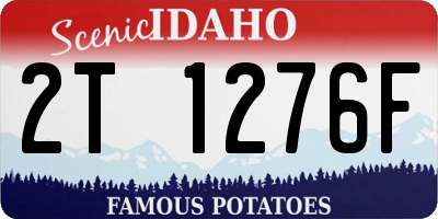 ID license plate 2T1276F