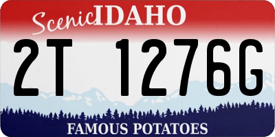 ID license plate 2T1276G