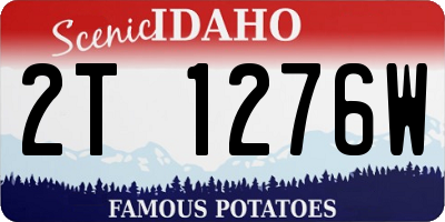 ID license plate 2T1276W