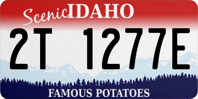 ID license plate 2T1277E