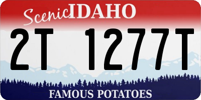 ID license plate 2T1277T
