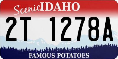ID license plate 2T1278A