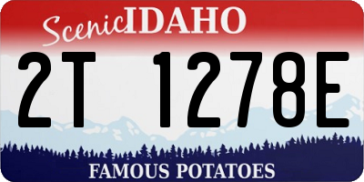 ID license plate 2T1278E
