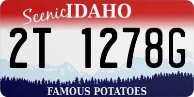 ID license plate 2T1278G