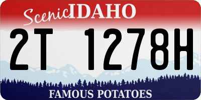 ID license plate 2T1278H