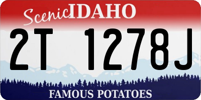 ID license plate 2T1278J