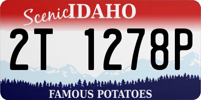 ID license plate 2T1278P