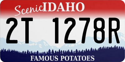 ID license plate 2T1278R