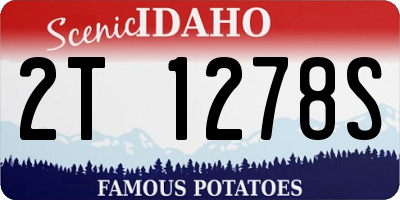 ID license plate 2T1278S