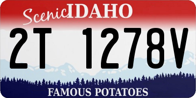 ID license plate 2T1278V
