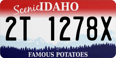 ID license plate 2T1278X