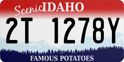 ID license plate 2T1278Y
