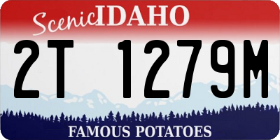 ID license plate 2T1279M