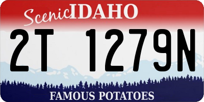 ID license plate 2T1279N