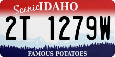 ID license plate 2T1279W
