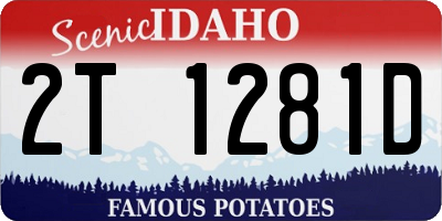 ID license plate 2T1281D