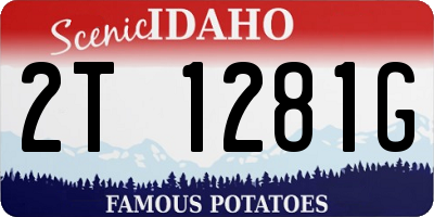 ID license plate 2T1281G