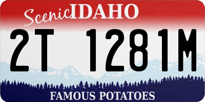 ID license plate 2T1281M