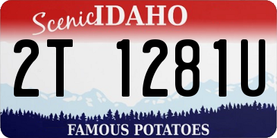 ID license plate 2T1281U