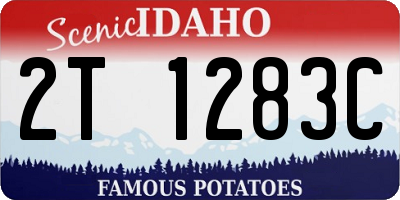 ID license plate 2T1283C